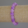 Lavender Amethyst Faceted Cube Bracelet, diameter 8.5 mm, length 18 mm, stretch
