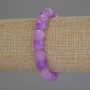 Lavender Amethyst Faceted Cube Bracelet, diameter 8.5 mm, length 18 mm, stretch
