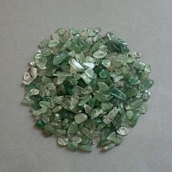 (per 100 g±) Natural Stone Green Aventurine Chip Without Hole 5-10×4-6 mm+