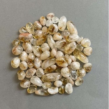 (per 100g ±) Natural Citrine faceted chip without hole 9-20×8-10mm+