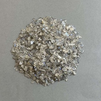 (per 100 g ±) Natural Labradorite stone chip without hole 3-8×2-4 mm+