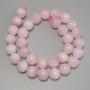 Beads Madagascar Pink Quartz Smooth Beads, Diameter 12.5 mm, Length 39 cm
