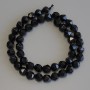 Beads, Black Onyx, Faceted, 8×7 mm, 37 cm length on thread