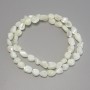 Mother-of-Pearl Faceted Beads, 9x7 mm, approx. 40 cm on thread