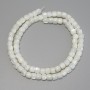 Mother-of-Pearl Rondelle Beads, 6x5 mm, 40 cm length on thread