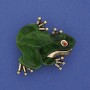Frog Brooch-Pendant with Green Mother-of-Pearl