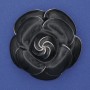 Brooch Gray Flower enamel silver metal 45mm+