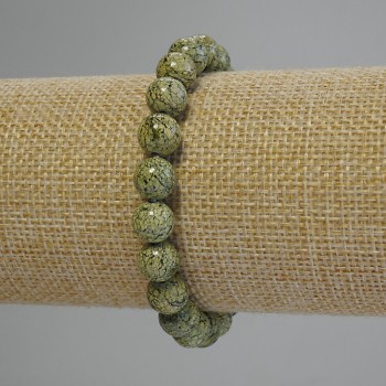Serpentine Bracelet with Smooth Beads, 8mm Diameter +/-, Length 18cm +/- (Stretch)