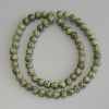 Serpentine Beads - Pressed Smooth Ball 6mm, 40 cm long (approx.) on a beading line