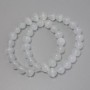Gray Cat's Eye Beads, gray synthetic stone, smooth round beads, diameter approximately 7.5 mm, on beading thread, length 35 cm