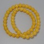 Orange Cat's Eye Beads, 8 mm, Synthetic Stone, Smooth Round Beads on Thread, 37 cm Length