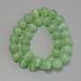 Cat's Eye Beads, Salad Green, Synthetic Stone, Smooth Round Bead, Diameter 11.5 mm, on thread, Length 36 cm