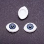 Hardware 'Living Eyes' blue iris pair, 10 mm diameter, 19×14 mm, set of 20 pairs