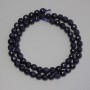 Aventurine Beads 'Night of Cairo' Faceted Round Beads, 6 mm diameter ± on thread, length 37 cm+