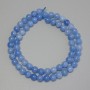 Aquamarine Beads - Smooth Round Bead, 6 mm Diameter, On a Thread, Length 38 cm+