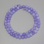 Aquamarine beads, smooth round balls, 6 mm diameter ± on thread, length 39 cm+