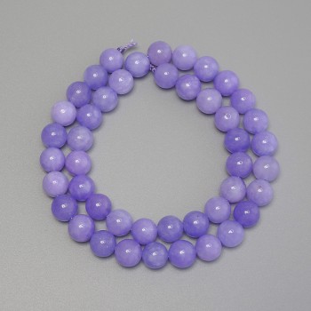 Aquamarine Beads, Smooth Round, 8.5 mm Diameter, on Thread, 37 cm Length+
