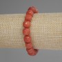 Bracelet Red Jasper Faceted Cube 9×9mm, length 18mm, stretch