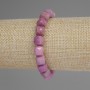 Phosphosiderite bracelet with faceted cube beads, diameter about 9 mm, length about 18 mm, on an elastic stretch band