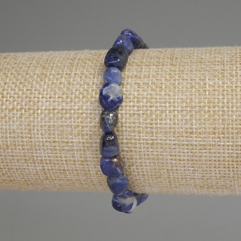 Sodalite bracelet, faceted beads, diameter 7–11×7–8 mm, length 18 mm, stretch