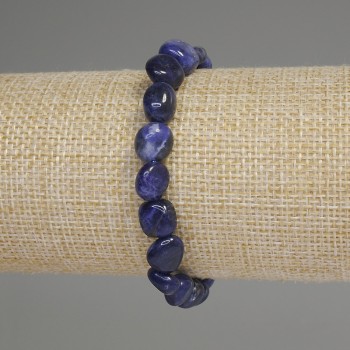 Sodalite faceted bracelet, bead diameter 8-10×8-11 mm ±, length 18 mm ±, stretch