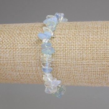 Moonstone Chip Bracelet, diameter 6-10×2-5 mm, length 18 mm, stretch