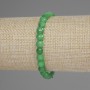 Chrysoprase Bracelet with Faceted Coin, 6mm Diameter ±, 18mm Length ±, Stretch