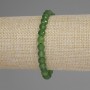 Chrysoprase bracelet with faceted coin beads, 6 mm diameter, 18 mm length, stretch
