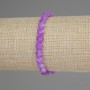 Lavender Amethyst Faceted Coin Bracelet, 6 mm diameter, 18 mm length, stretch base