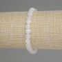 Bracelet with mountain crystal, faceted coin beads 6 mm, length about 18 mm, elastic