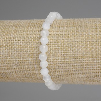 Bracelet Mountain Crystal Faceted Bead 6mm+-, Length 18mm+- Stretch