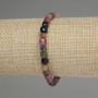 Bracelet with faceted tourmaline cubes 5mm, length 18mm, stretch
