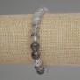 Bracelet Quartz Herkimer Diamond Quartz, smooth bead 8 mm ±, length 18 mm ± stretch