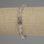 Herkimer Diamond Quartz Bracelet - Smooth Beads 6mm +/-, Length 18mm +/- Elastic