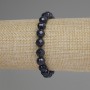 Aventurine Night of Cairo bracelet with a faceted bead, 8 mm diameter, 18 mm length, stretch