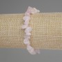 Pink Quartz Chip Bracelet, diameter 6-9×3-5 mm +/-, length 18 mm +/-, elastic
