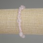 Bracelet Pink Quartz Faceted, diameter 5-8x6 mm, length 18 mm, stretch