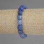 Blue Aventurine Bracelet, Faceted Cube, diameter 9mm ±, length 18mm ±, stretch