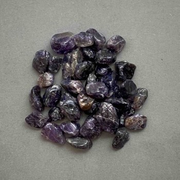 (per 100g +/-) Natural Amethyst tumbled stone without hole 11-14×9-12mm+