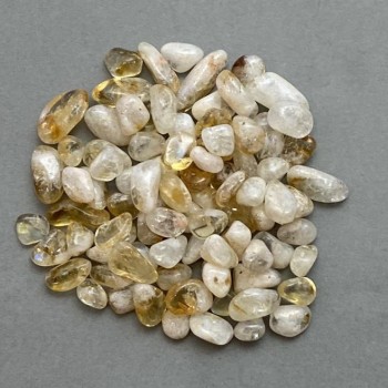 (per 100g +/-) Natural Citrine Tumbled Stone Without Hole 7-14x5-7mm+