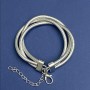 Three-Strand Bracelet in Silver-Tone Metal with Extender Chain