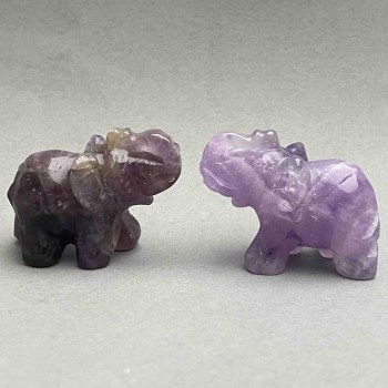Souvenir Elephant natural amethyst stone 38×30×20 mm+