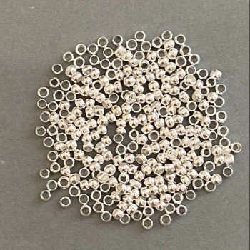 Crimp Fixers 'zakhypy', diameter 2.5 mm, metal color 'silver', 8 g