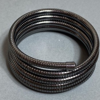 Gray elastic metal bracelet, 68mm diameter+
