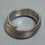 Elastic flexible silver metal bracelet, diameter 68mm+