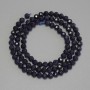 Aventurine Beads 'Night of Cairo' Faceted Balls, 4 mm diameter, 37 cm length on thread