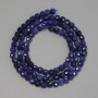 Sodalite beads, faceted cube, 4mm diameter, 40cm length on a strand