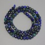Azurite Beads, Faceted Cube, 4 mm Diameter, 38 cm Length on Thread