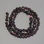 Garnet beads, faceted, diameter 5-9×5-6 mm, length 40 cm on thread