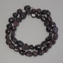Garnet rondelle beads, 9-12×8-10 mm, length about 39 cm on thread